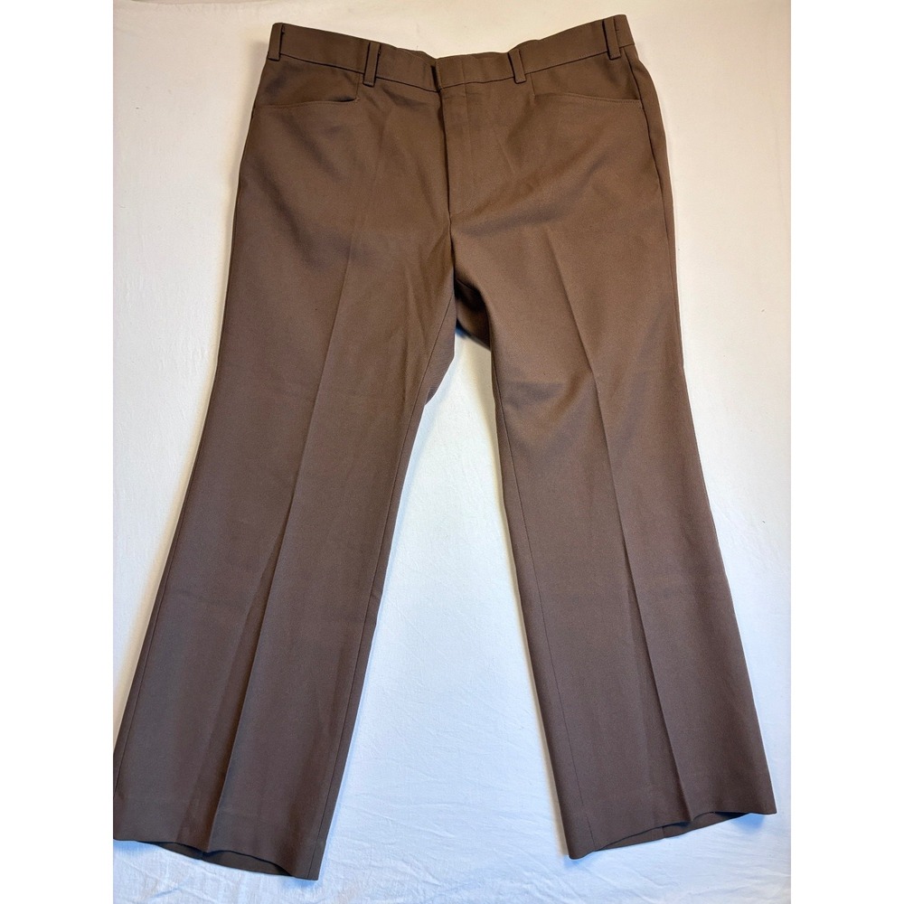 Vintage Levi's Action Slacks Sta Prest Brown Men's Dress Pants Straight 40x29